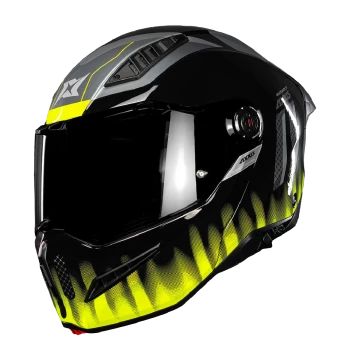 CASCO ABATIBLE AXXIS GHOSTFIGHTER GRID BRILLO